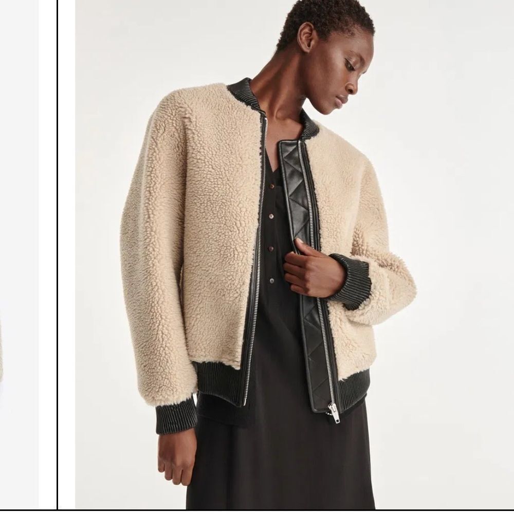 $515 The Kooples Biker Bouclé Faux Fur Jacket MWT SMALL